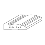 3/4" x 3" Poplar Custom Casing - SPL174