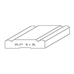 3/4" x 3-1/2" F/J Primed Poplar Custom Casing - SPL177