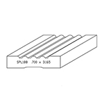 0.700" x 3.165" F/J Primed Poplar Custom Casing - SPL188