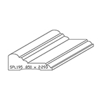 0.850" x 2.293" F/J Primed Poplar Custom Casing - SPL195