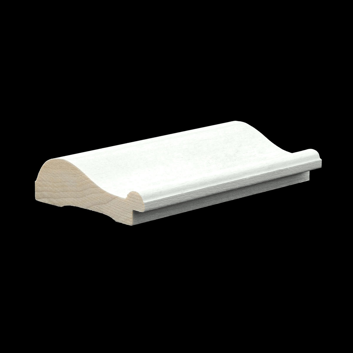 3 4 x 2 3 8 f j primed poplar modern chair rail w rabbet b400r