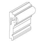 1-1/16" x 3-1/2" F/J Primed Poplar Colonial Chair Rail w/ Rabbet - B403R