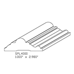 1" x 2.980" F/J Primed Poplar Custom Chair Rail - SPL4000