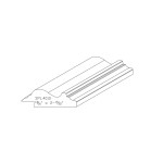 0.812" X 2.531" F/J Primed Poplar Custom Chair Rail