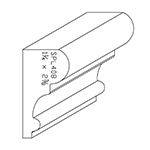 1-1/4" x 2-3/8" White Oak Custom Chair Rail - SPL408