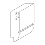 1-1/16" x 3-1/2" Finger Jointed Primed Poplar Custom Chair Rail - SPL416