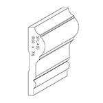 0.860" x 3-1/2" White Oak Custom Chair Rail - SPL418