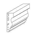 11/16" x 2" Hickory Custom Chair Rail - SPL425