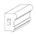 1-5/16" x 2" Poplar Custom Chair Rail - SPL430