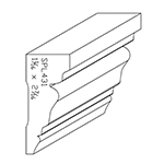 1-1/16" x 2-7/16" Finger Jointed Primed Poplar Custom Chair Rail - SPL431