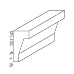 3/4" x 1-1/2" Character Grade White Oak Custom Chair Rail - SPL436