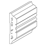 5/8" x 2-5/8" Finger Jointed Primed Poplar Custom Chair Rail - SPL438