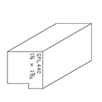 1-1/4" x 1-5/16" Poplar Custom Chair Rail - SPL440