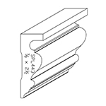 7/8" x 2-1/2" Finger Jointed Primed Poplar Custom Chair Rail - SPL443