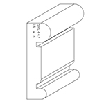 1-1/4" x 4" Cherry Custom Chair Rail - SPL447