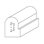 1-7/16" x 1-7/8" Ash Custom Chair Rail - SPL448