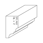 1-1/8" x 2" Poplar Custom Chair Rail - SPL460