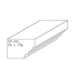 1-1/4" x 1-13/16" Poplar Custom Chair Rail - SPL461