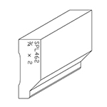 3/4" x 2" White Oak Custom Chair Rail - SPL462