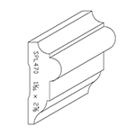 1-1/16" x 2-5/8" Quarter Sawn White Oak Custom Chair Rail - SPL470