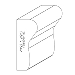 1.438" x 3-1/2" Cherry Custom Chair Rail - SPL480