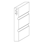 3/4" x 5-1/2" Finger Jointed Primed Poplar Custom Chair Rail - SPL482