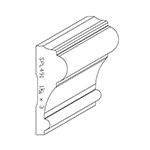 1.063" x 3" Custom F/J Primed Poplar Chair Rail - SPL491