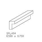 1/2" X 3/4" Cherry Custom Chair Rail