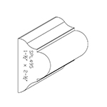 1-1/2" x 2-1/2" Ash Custom Chair Rail - SPL495