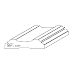 0.800" x 3.65" Ash Custom Chair Rail - SPL497