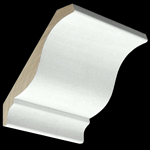 F/J Primed Poplar Crown Moulding B302