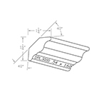 0.540" x 1.620" Hard Maple Custom Crown Moulding - SPL3000