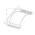 1-1/8" x 4-9/16" White Oak Custom Crown Moulding - SPL3003