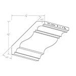 3/4" x 4-11/16" Character Grade Hickory Custom Crown Moulding - SPL3006