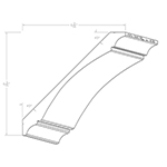 13/16" x 8-3/4" Poplar Large Colonial Crown Moulding - SPL300