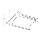 0.725" x 2-1/8" Hard Maple Custom Crown Moulding - SPL3010