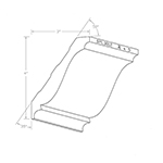 3/4" x 5" Hickory Custom Crown Moulding - SPL3012