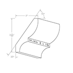 3/4" x 3-5/8" Finger Jointed Primed Poplar Custom Crown Moulding - SPL3016