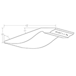 1" x 7-1/16" Ash Custom Crown Moulding - SPL3017