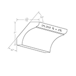 3/4" x 2-3/4" Cherry Custom Crown Moulding - SPL3018