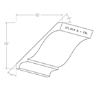 1/2" x 5-1/8" Character Grade Hickory Custom Crown Moulding - SPL3019