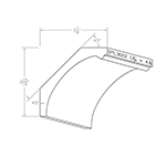 1-1/16" x 4-1/8" Hickory Custom Crown Moulding - SPL3022