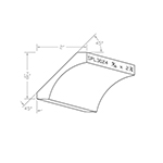 9/16" x 2-3/4" Finger Jointed Primed Poplar Custom Crown Moulding - SPL3024