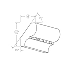 3/4" x 2-1/4" Finger Jointed Primed Poplar Custom Crown Moulding - SPL3025