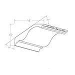 11/16" x 3-3/4" Walnut Custom Crown Moulding - SPL3026