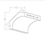 1-1/8" x 3-1/2" African Mahogany Custom Crown Moulding - SPL3031