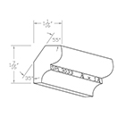 3/4" x 1-3/4" Quarter Sawn White Oak Custom Crown Moulding - SPL3033