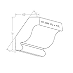 1-3/8" x 4-5/16" Cherry Custom Crown Moulding - SPL3038