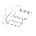 3/4" x 4-5/8" Finger Jointed Primed Poplar Custom Crown Moulding - SPL3041