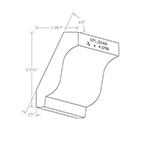 7/8" x 4.098" Hard Maple Custom Crown Moulding - SPL3048